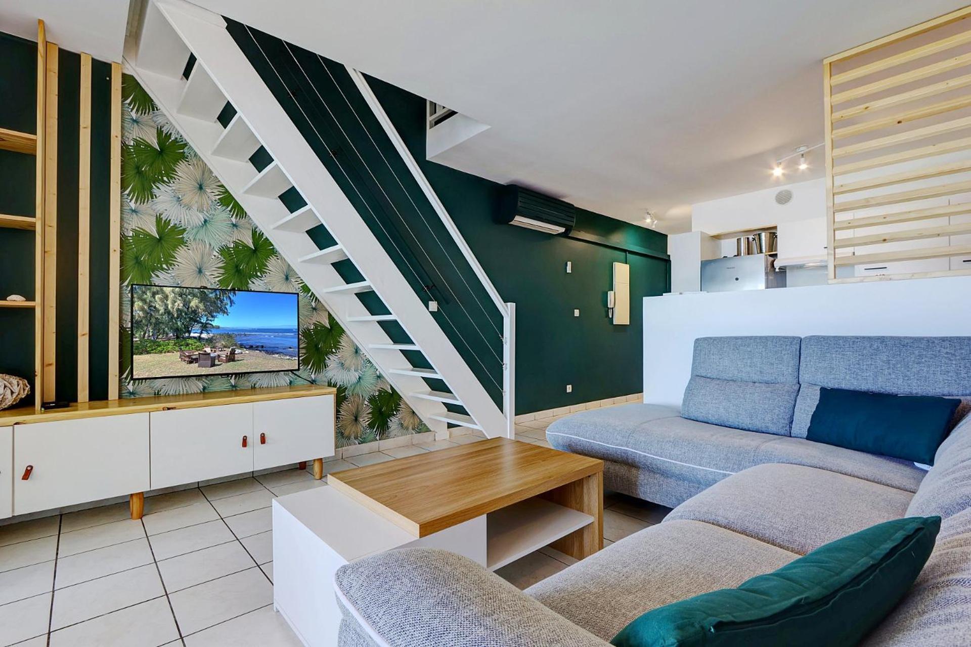 Plein La Vue - T4 Saint Leu 1Ere Ligne Pieds Dans L'Eau Apartamento Exterior foto